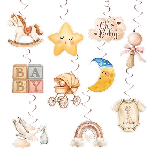 20 St Ck Spiral Girlanden Babyparty Deko Zur