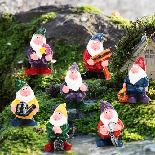 Mplehda Miniatur Gartenzwerge 7 St Ck Gartendeko Figuren