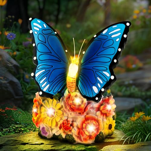 Linkax Solar Gartenfiguren Schmetterling Gartendeko F R Drau