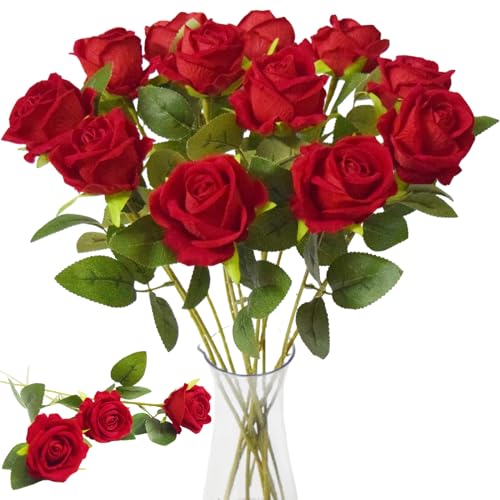 Kinisty 12 St Ck K Nstliche Blumen Rot