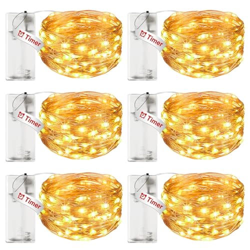 Litogo 6 St Ck Led Lichterkette Batterie Mit