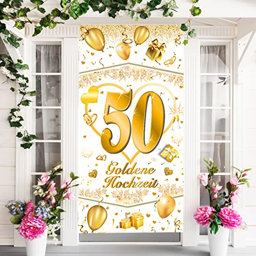 Bluelves 50 Goldenen Hochzeit Banner 90 180cm 50
