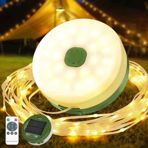 Camping Lichterkette Aufrollbar Solar 10m 3000mah Wasserdicht Usb