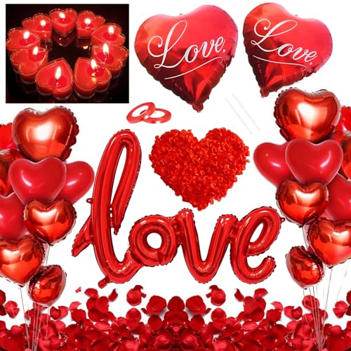 Valentinstag Deko Set Herz Deko Romantik Heiratsantrag Rosenbl