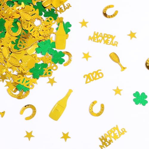 Boomtop Konfetti Streudeko Silvester Deko 2026 Kleeblatt Konfetti