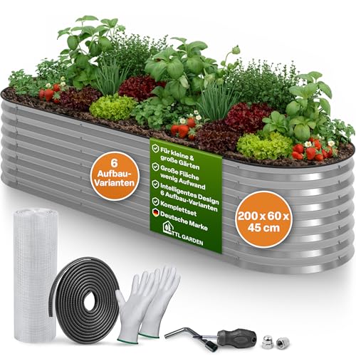 Ttl Garden 200x60x45cm Metall Hochbeet Fusion 6 In
