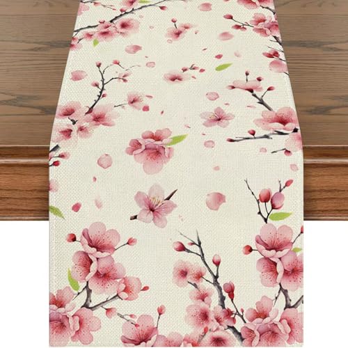 Kirschbl Ten Tischl Ufer Fr Hlings Blumen Tischdecke