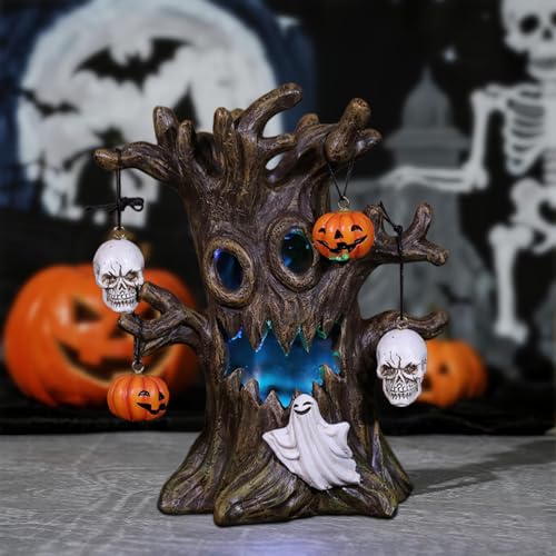 Halloween Deko Baumstumpf Licht Mit Dekoration H Ngen