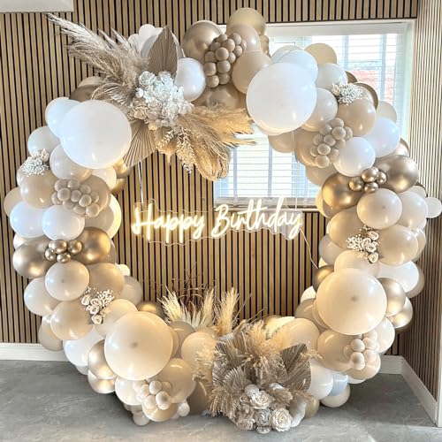 Ballon Girlande Beige Luftballon Girlande Mit Ballonbogen Sandwei