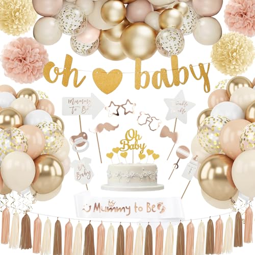 Winaroi Baby Shower Deko M Dchen Junge Beige