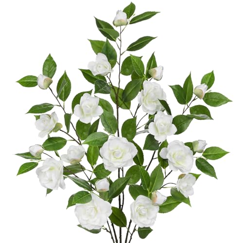 Oairse 3er Set Kunstblumen Kamelie Blume Kunstblumen Wie