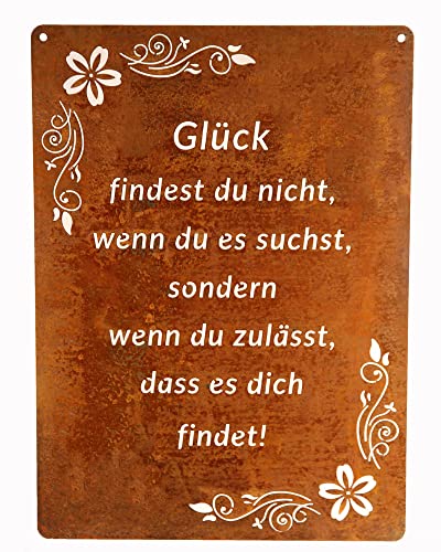 Schild Spruchtafel Rostiges Gartenschild Edelrost Rost Zum H