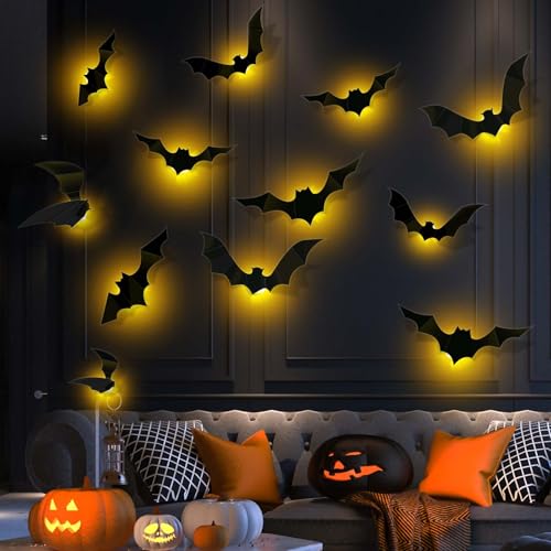 Halloween Deko Innen Fledermaus 12 St Ck 3d