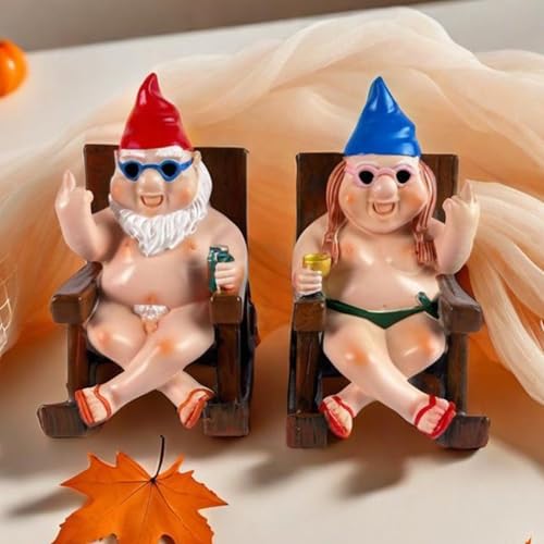 Sepapr88 Gartenzwerge Lustige Freche Nackte Zwerge Figuren Im