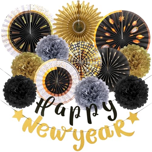 Sunbeauty Silvester Deko 2025 Neujahr Silvesterdeko Happy New
