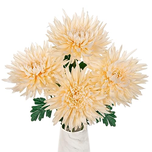 Oairse 4er Set Kunstblumen Chrysanthemen Dekoration K Nstliche