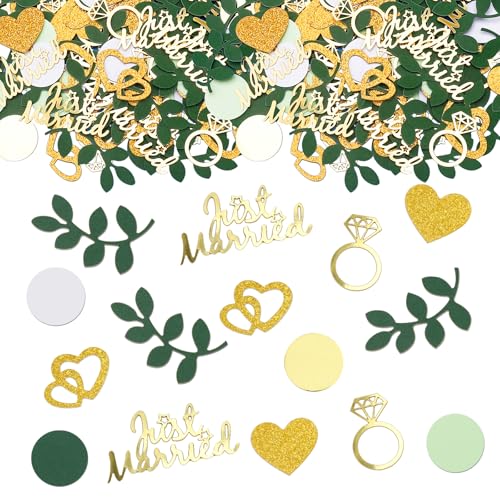 Goldrock Glitzer Konfetti Just Married Deko Hochzeit Tischdeko