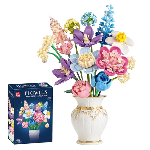 Blumen Blumenstrau Bauset 880 Teile Pflanzen Baustein Set