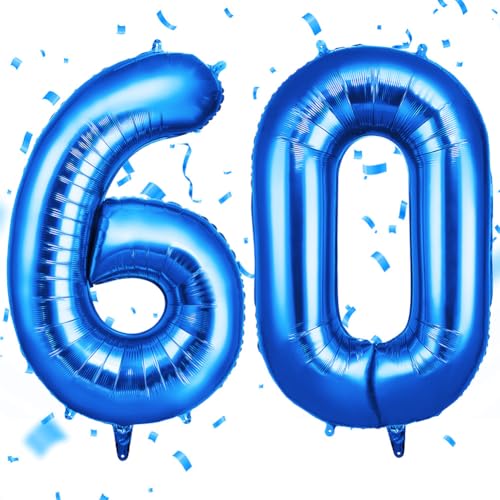 Offcup Luftballon Zahlen 60 Blau 60 Geburtstag Zahlen