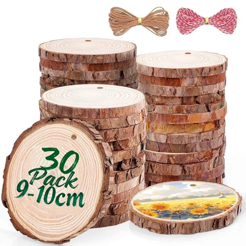 Unbehandeltes Baumscheiben 30 St Cke Holzscheiben Holz Log