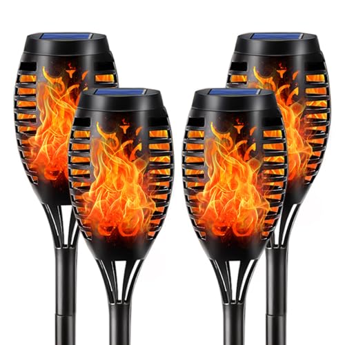 Lqwell Solarleuchten Solar Fackellicht F R Au En