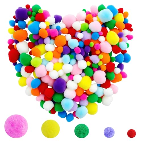1100 St Ck Bunte Pompons 1 3cm Kleine