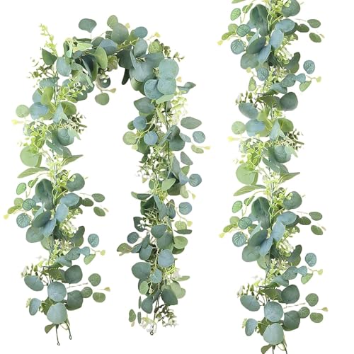 Kokoie 2 Pcs Eukalyptus Girlande Eukalyptus Deko 1
