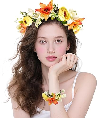 Blumenkranz Haare Blumenkranz Blume Krone Stirnband Mit Armband