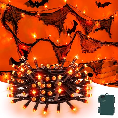 Cshare Halloween Deko Lichterkette 3m 30er Orange Lichterkette