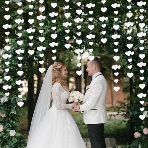 52ft Herz Girlande Wei 4 St Ck 4m