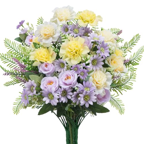 Luabue Kunstblumenstrau Aus Flieder Mail Nder Lila Rose