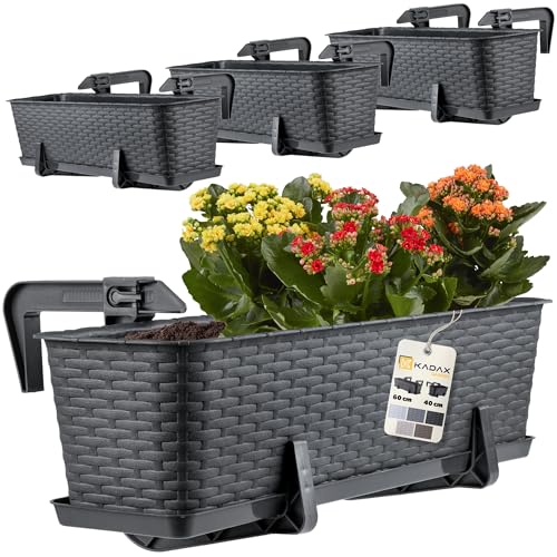 Kadax Blumenkasten 60 Cm 4er Set Balkonkasten Kunststoff