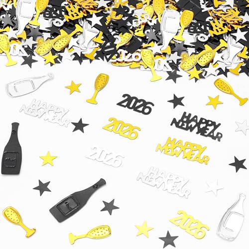 Goldrock Streudeko Silvester Deko 2026 Konfetti Glitzer Happy