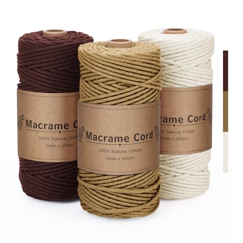 Vorhot Makramee Garn 3mm X100m Makramee Garn Set