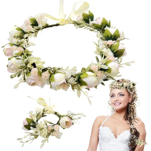 Vzxqx Blumenkranz Haare Oktoberfest Damen Braut Haarschmuck Hochzeit