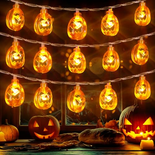 Cnmtcco Halloween Deko Outdoor Halloween K Rbis Lichterkette