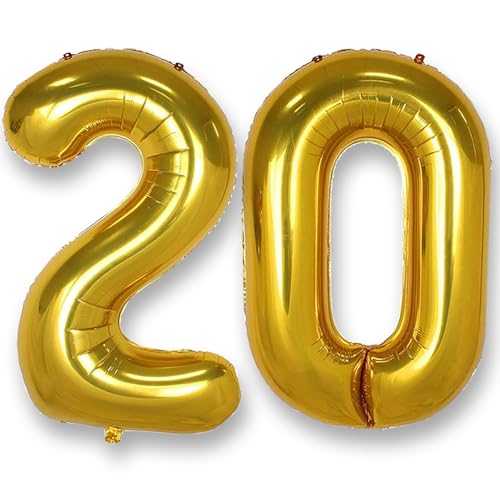 Aule Luftballon Zahl 20 Gold Xxl 101 Cm