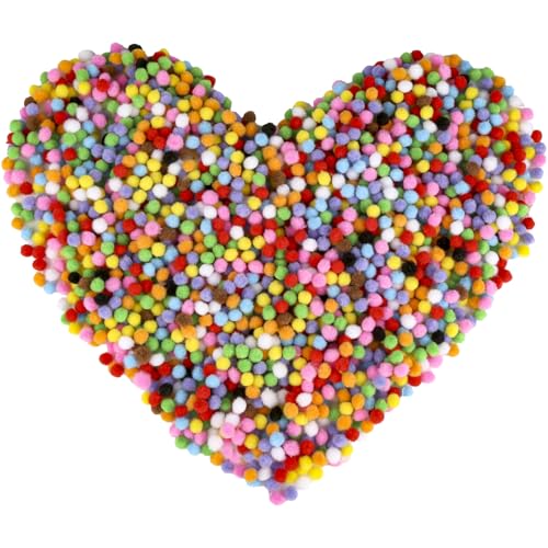 2000 St Ck Bunt Pompons Zum Basteln 10