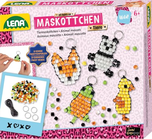 Lena 42547 Maskottchen Tiere Maskottchen Perlentiere Bastelset Ab