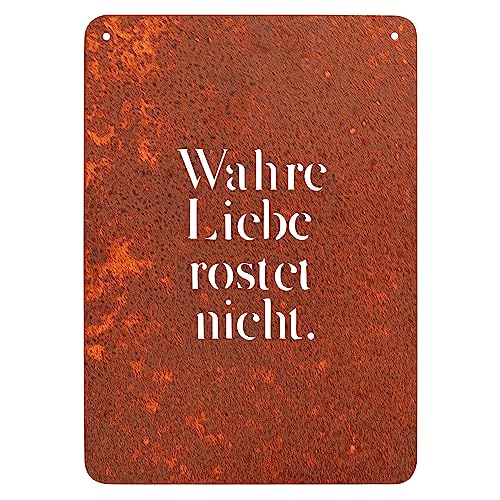 Extravagant Schild Wahre Liebe Rostet Nicht Gartendeko Dekoration