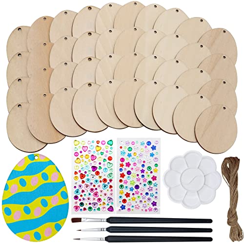 Vegcoo 67 Teiliges Bemaltes Ostereier Set Aus Holz