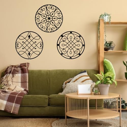 Yiya 3 St Ck Metall Wanddekoration Metall Geometrische
