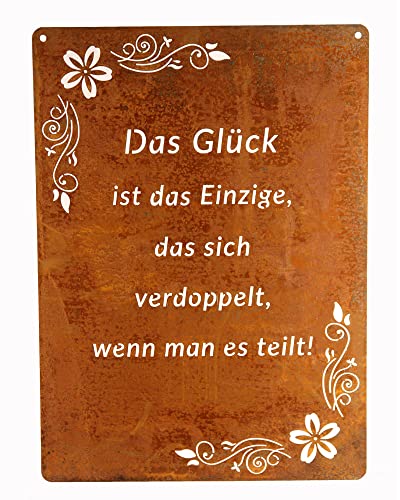 Schild Spruchtafel Rostiges Gartenschild Edelrost Rost Zum H