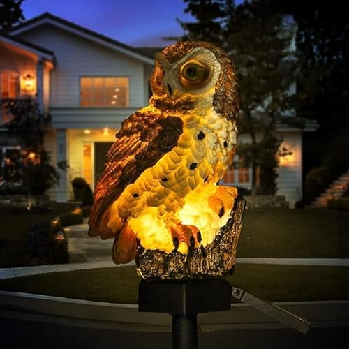 Hoofun Eule Solarleuchten Lampe Garten Wetterfest Automatische Led