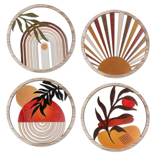 Yiya 4 St Ck Holz Boho Wand Deko