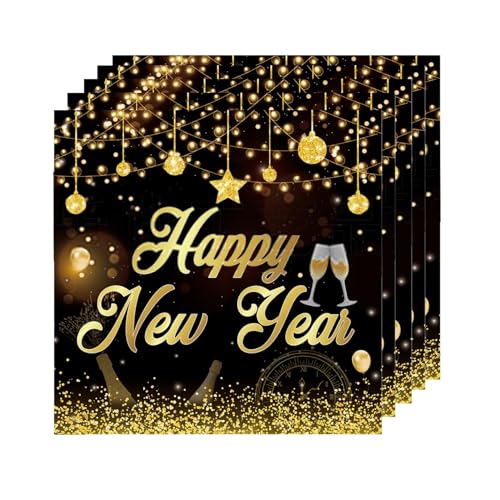 20st Silvester Servietten Happy New Year Servietten Silvester