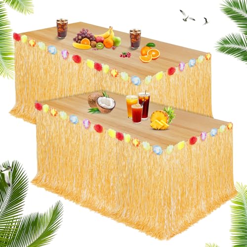 Aomig Hawaii Tischr Cke 275x75cm Hawaiian Tischrock 10pcs