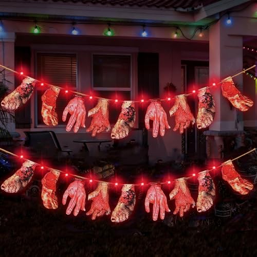36 St Ck Halloween Horror Deko Mit Led