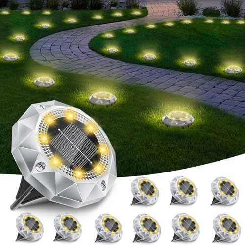 Fiflying 10 St Ck Solar Bodenleuchten 8 Led