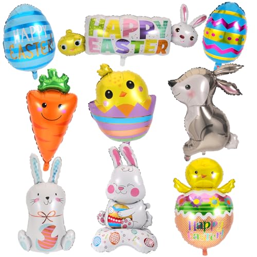 Howaf 9 St Ck Luftballons Ostern Folienballon Osterhase